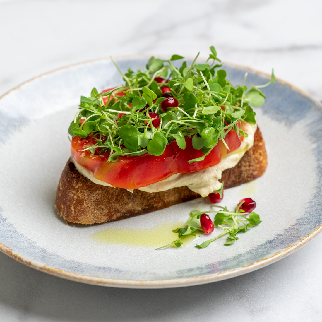 Summer Hummus Toast