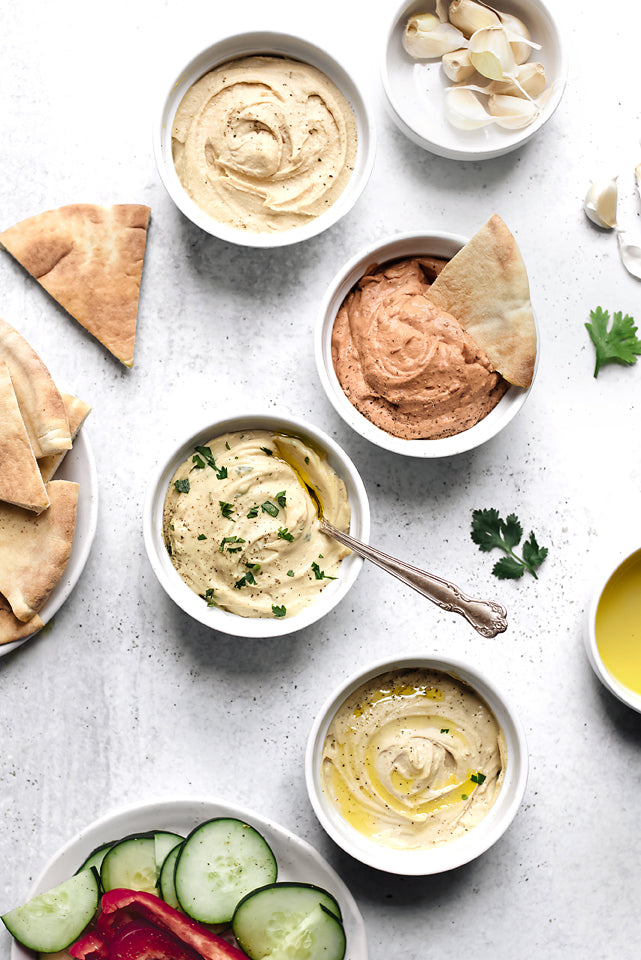 Whole chipotle peppers blended with creamy tahini, tender chickpeas, and our signature spice blend make this recipe rich and nourishing. Pair it with crunchy veggies, warm pita, and bowls.